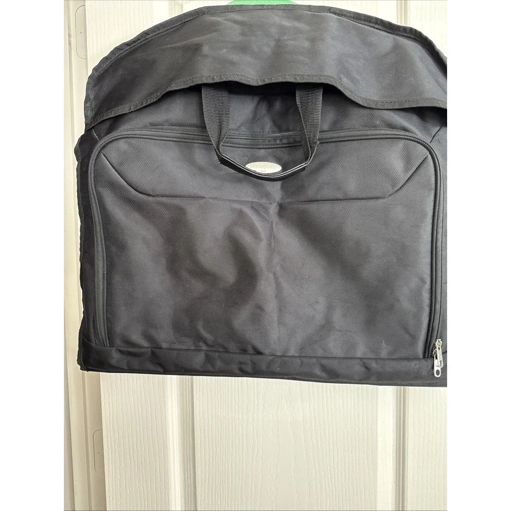 Samsonite Folding Vintage Garment‎ Suit Clothing Travel Bag Luggage Black 4088